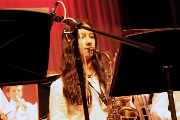 Students performing at the 2023-2024 All County Jazz Concert